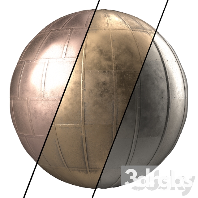 Metal Panel Materials 1 3 Metal Panel Pbr 4k Seamless