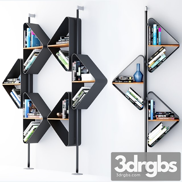 Wall- or ceiling-hanging bookcase from cattelan