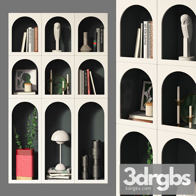 Bookcase bonaldo set 03