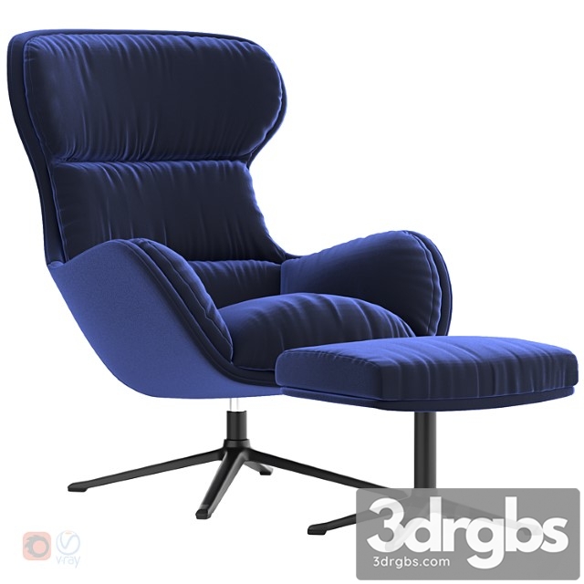 Arm chair Boconcept - reno chair + reno footstool