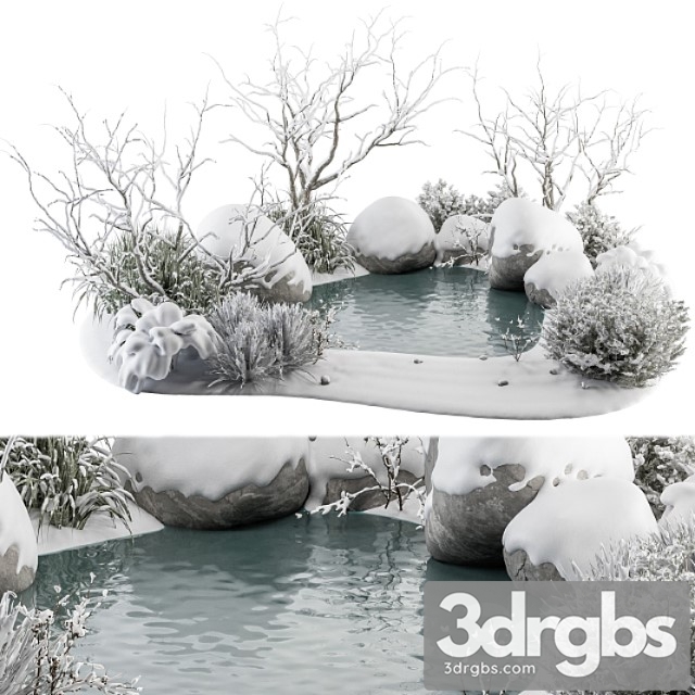 Landscape Furniture Snowy Lake Set 48 V