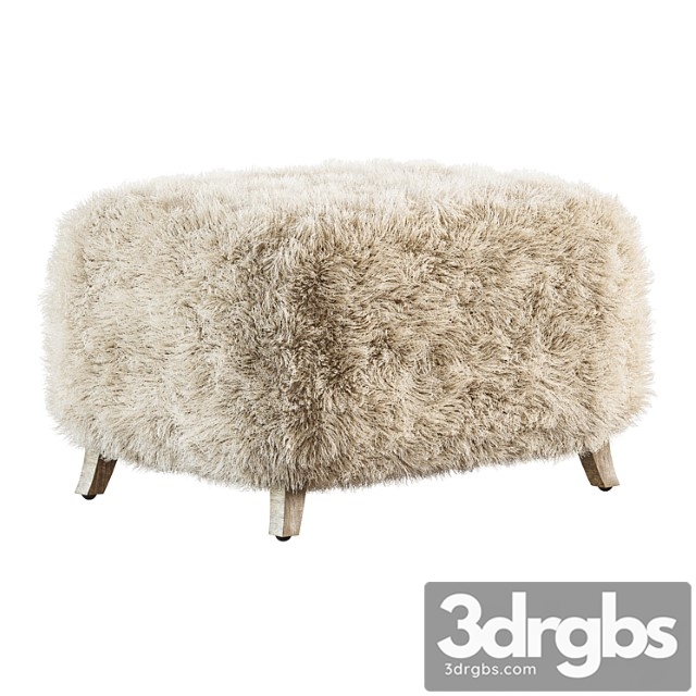 Rh yeti sheepskin ottoman