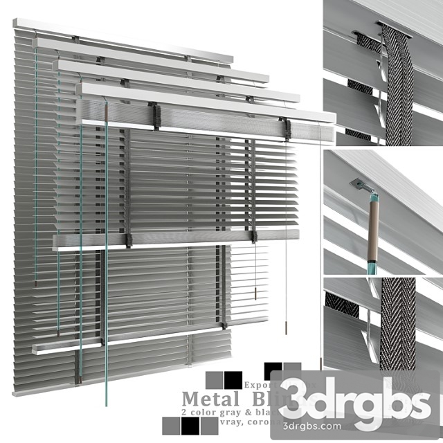 Metal Blinds Black Gray