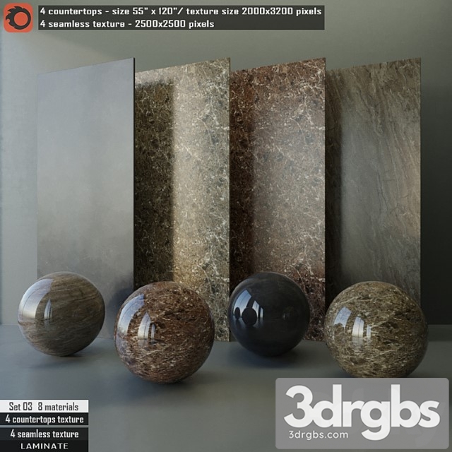 Laminate countertops & seamless texture set 03