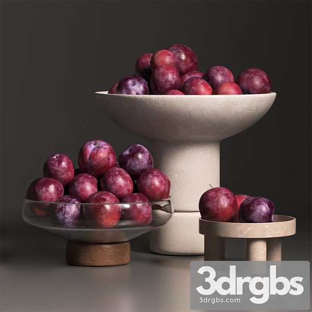 Cherry Plum In Vases 1