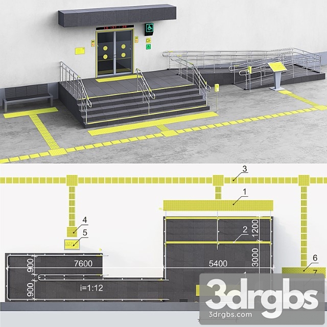 Adaptation of the entrance to the building for the disabled part 2