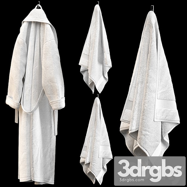 Bathrobe Towels White