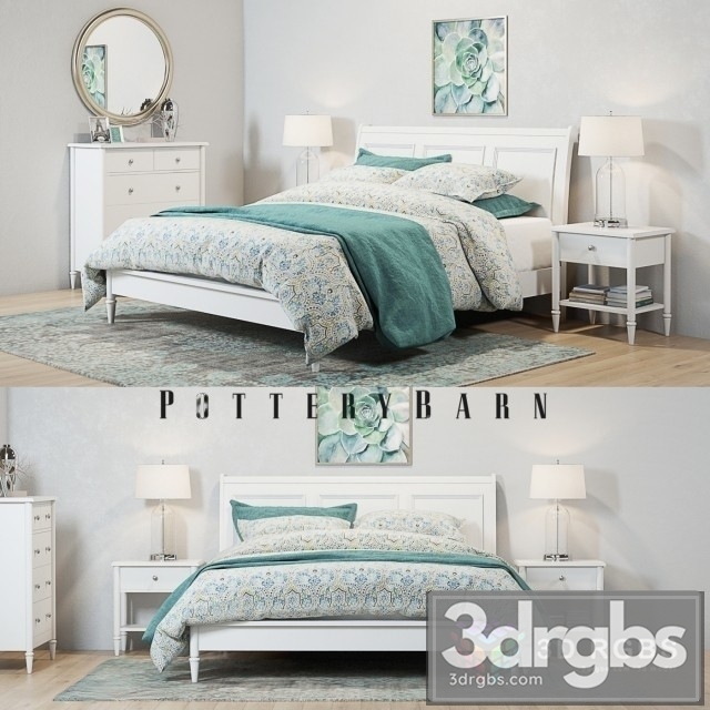 Pottery Barn Crosby White Bedroom Set