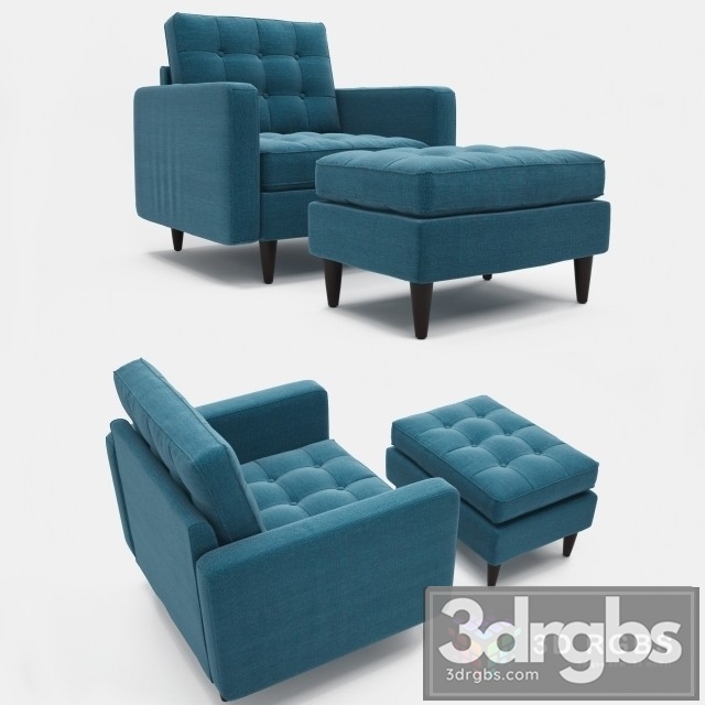 Empress Upholstered Armchair Attoma Azure