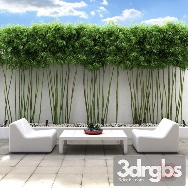 Bamboo Wall Outdoor Sofa 01