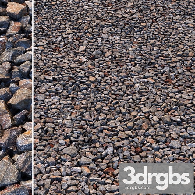 Road gravel material