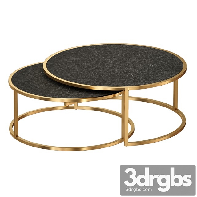 Keya antique brass nesting coffee tables (crate and barrel)