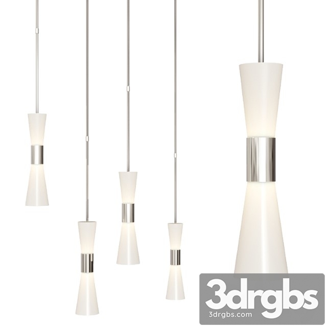 Clarkson medium narrow pendant by aerin nickel and milk glass