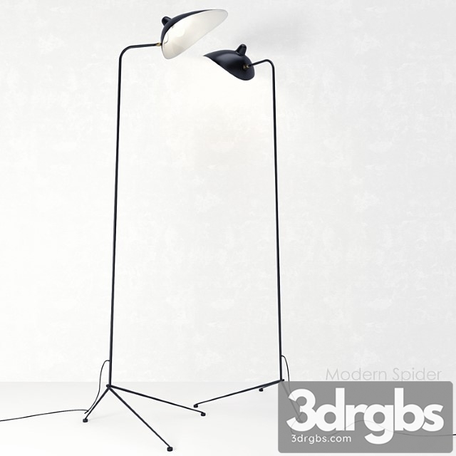 Download Modern Spider Floor Lamp Model 3drgbs 