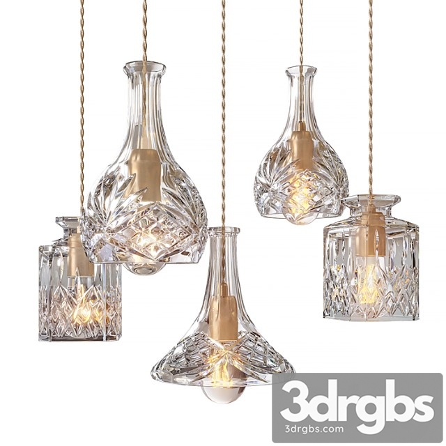 Lee broom - decanterlight chandelier 3 piece