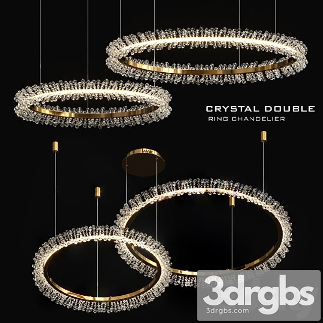 Crystal double ring chandelier