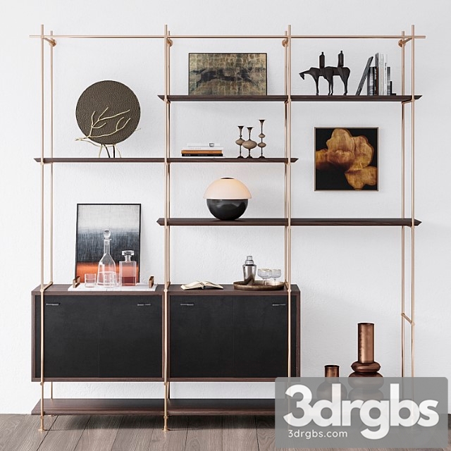 Amuneal 3 bay collector's shelving unit