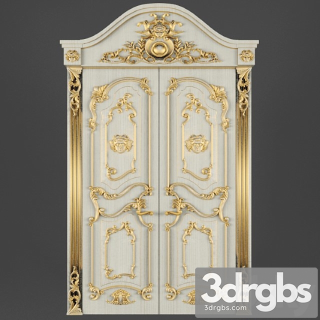 Door Classic Carved Decorative Interior Gold Lucky