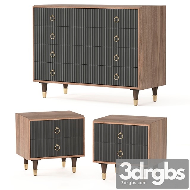Garda decor chest of drawers and bedside tables