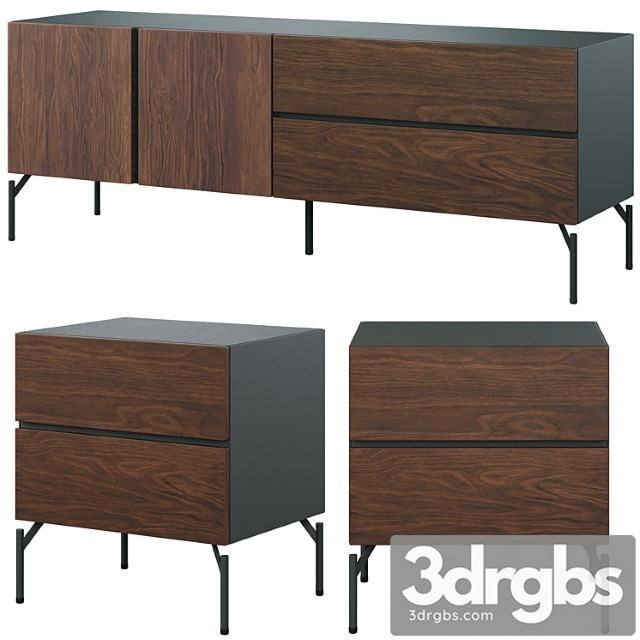 Bedside table and tv unit fango by cosmo
