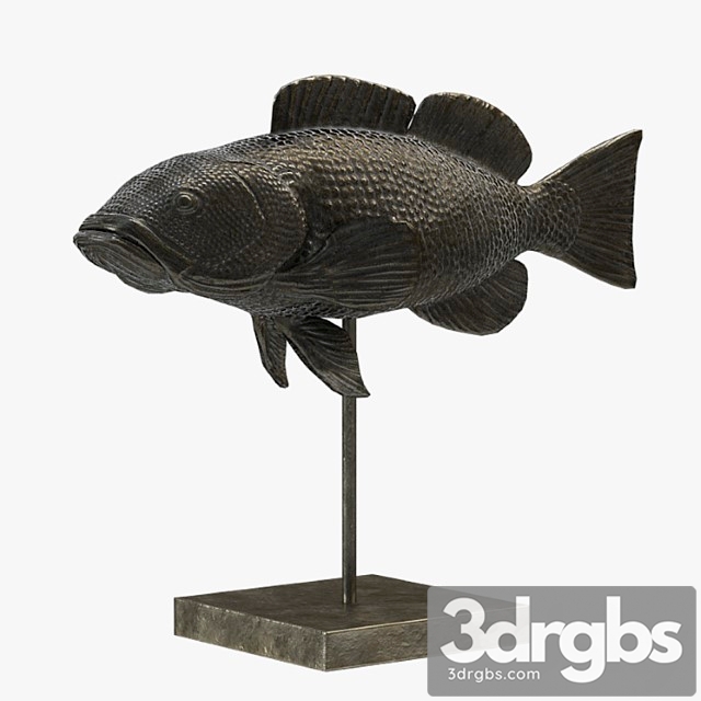 Fish sculpture - pbr lowpoly 3d model