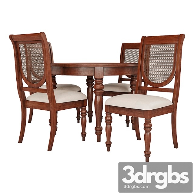 Dining Group Lifestyle Table and Chairs Victoria Tobacco