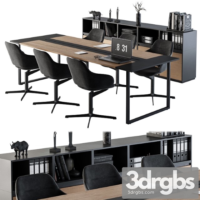 Meeting table with office chair 06 2