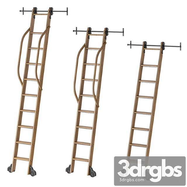 Custom Service Hardware Rolling Library Ladder