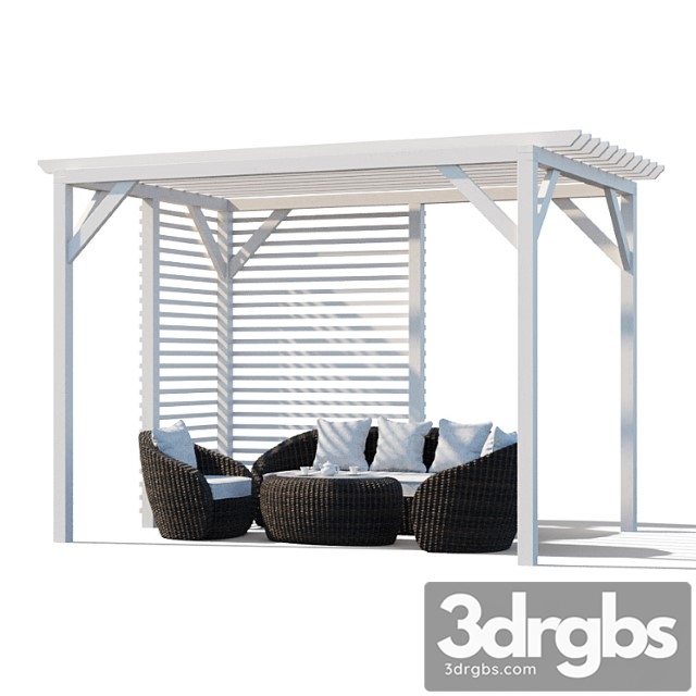 Pergola with garden furniture avela