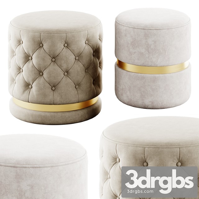 Round Ottomans by Inspire