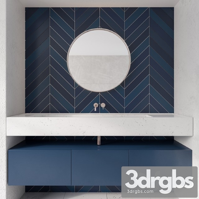 Bathroom Furniture Blue Tile