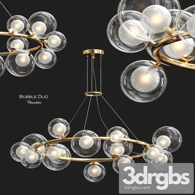 Bubble Duo Chandelier by Freya