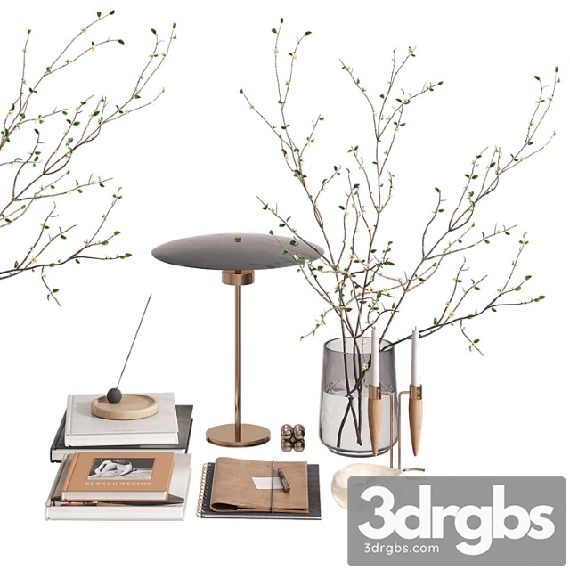 Decorative Set With Cherry Branches 1