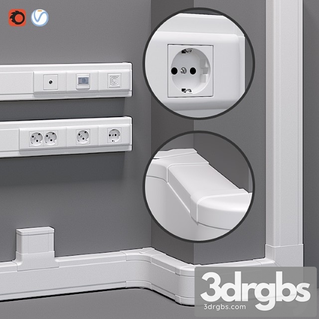 Cable channel legrand dlp with integrated electrics