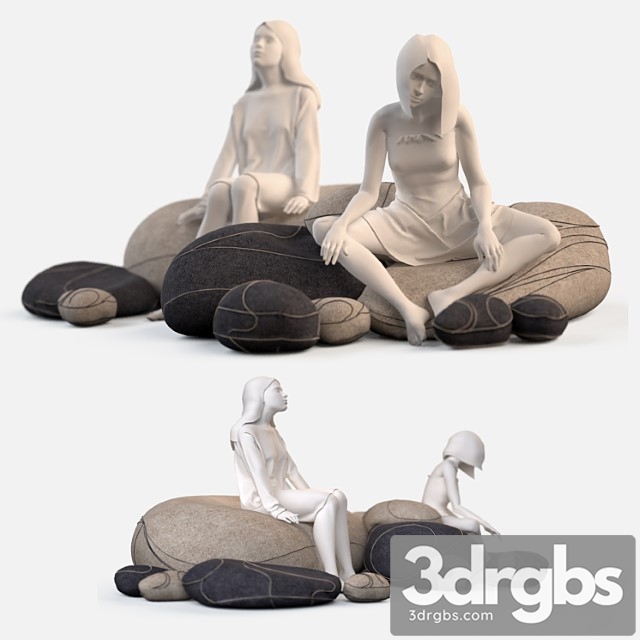 Floor cushions stones №2 (smarin factory) 2