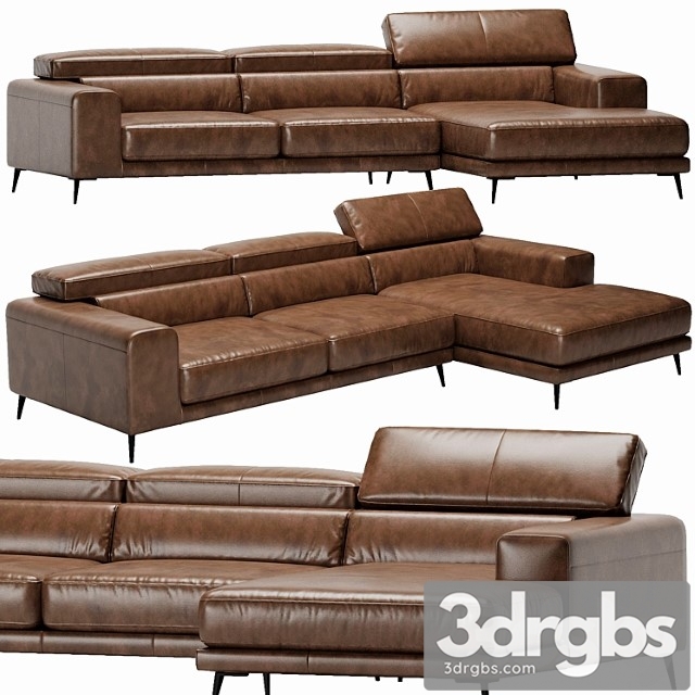 Ditre italia anderson chaise lounge leather