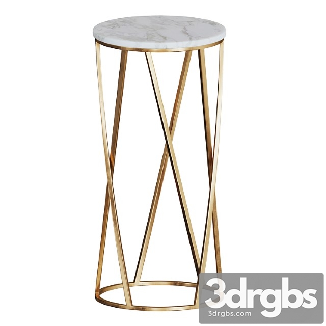 Side table with marble top marble by glasar 2