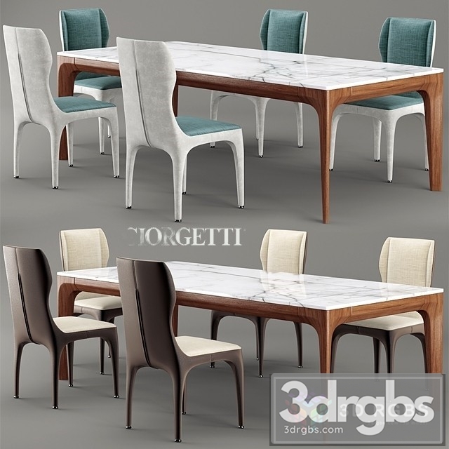 Giorgetti Tiche Dining Chair and Table