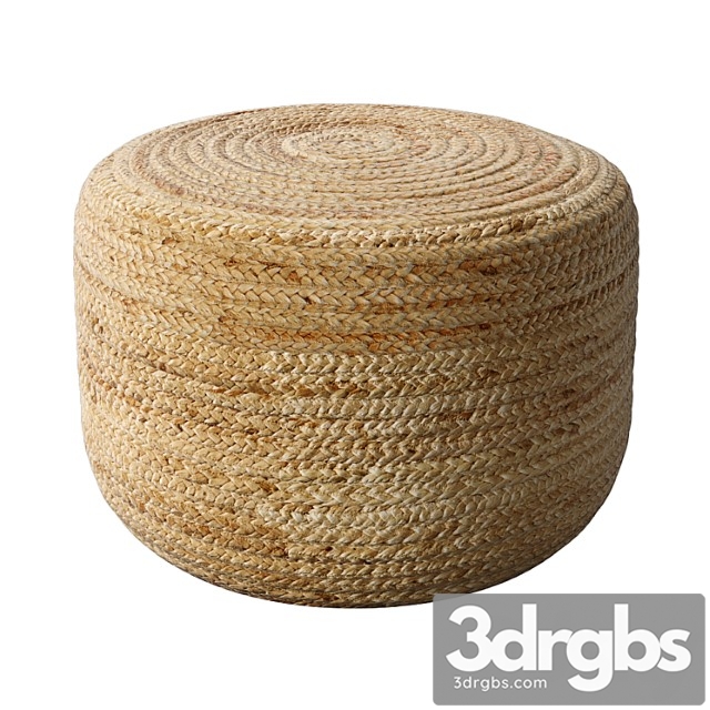 Braided jute pouf 2