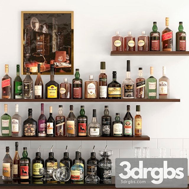 Rack with strong alcohol. bar 5