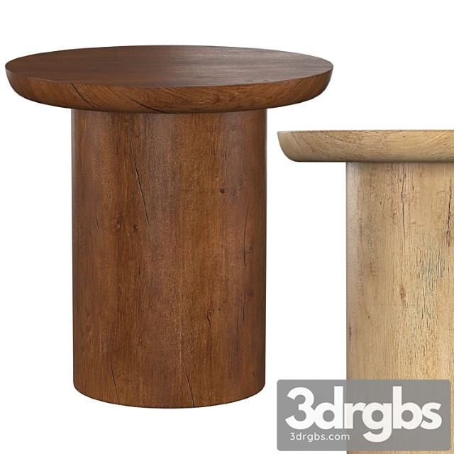 Oslo pedestal round side table