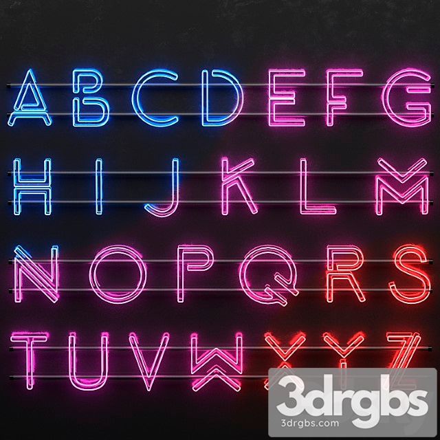 Neon Alphabet