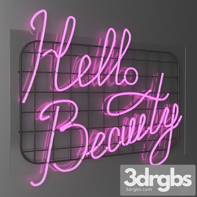 Neon sign - hello beauty