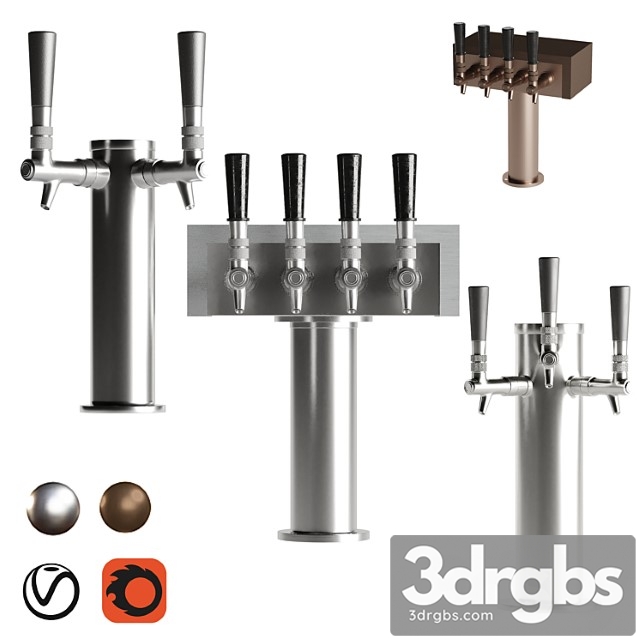 3 Faucet Draft Beer Set