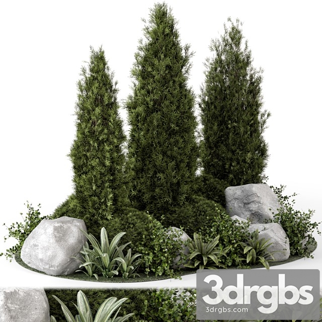 Outdoor Garden Set Bush And Tree Garden Set 846