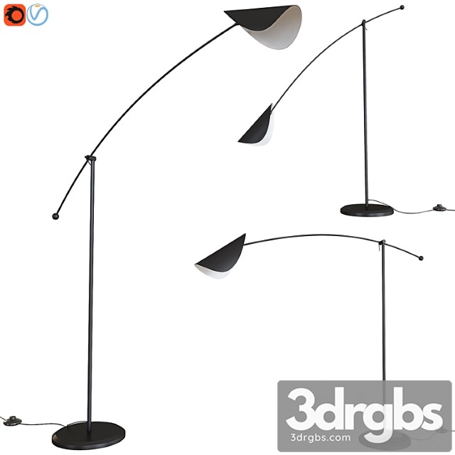 Funambule adjustable reading arc floor lamp