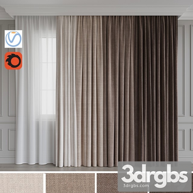 A Set Of Curtains 12 Beige Gamma