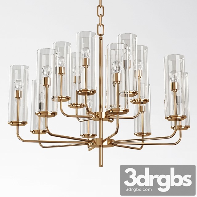 Wentworth 12 Light Shaded Tiered Chandelier