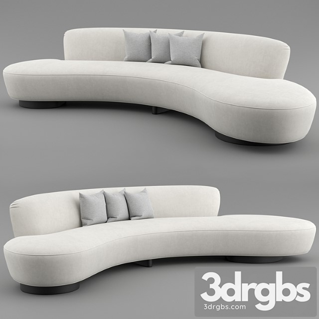 Freeform curved sofa by vladimir kagan
