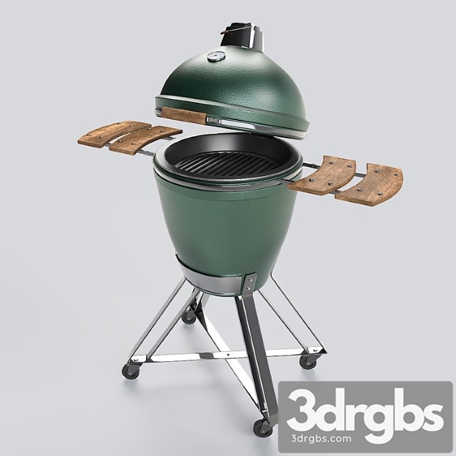 Outdoor barbecue grill big green egg